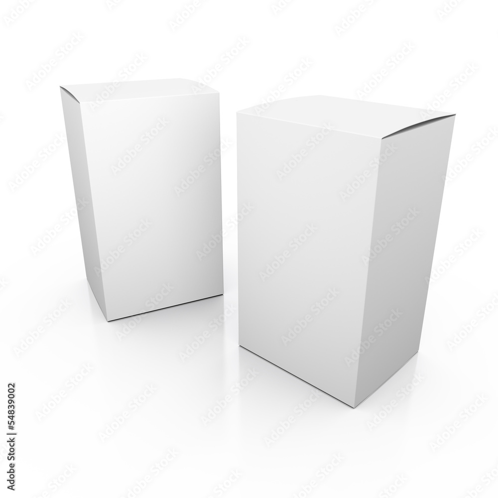 blank carton box mock up on white blank carton box mock up on white