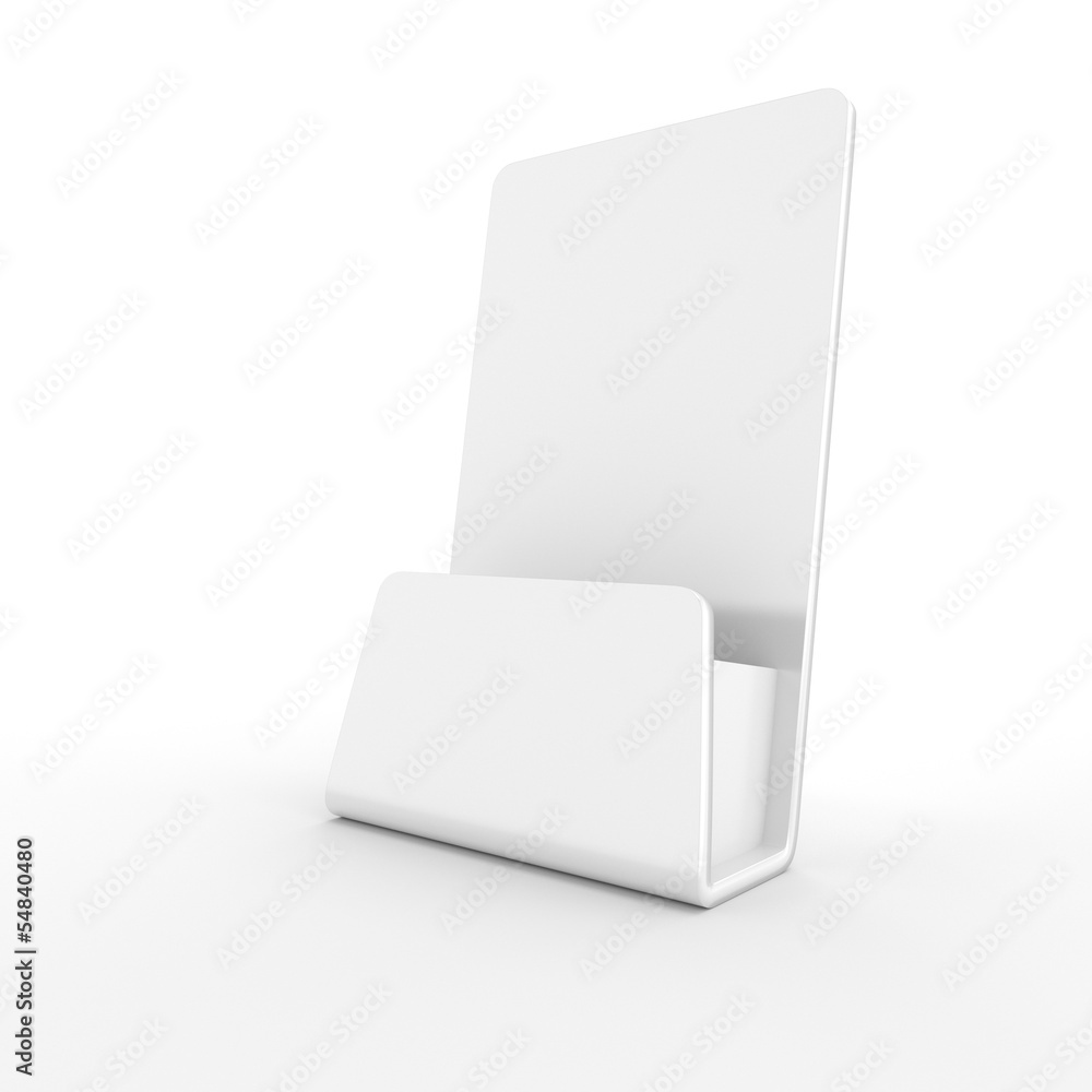 Blank empty box holder for leaflets or fliers. Render Blank empty box holder for leaflets or fliers. Render