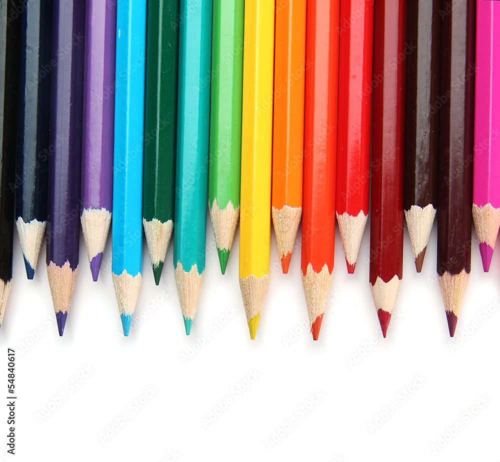 Colour pencils isolated on white Colour pencils isolated on white