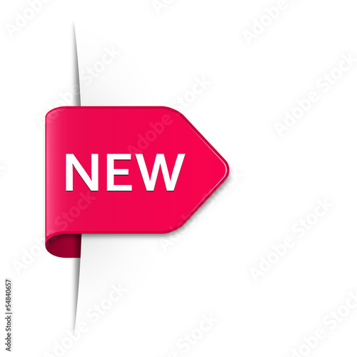 New magenta sticker with drop shadow