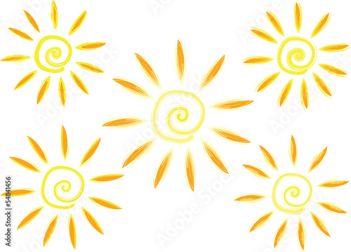 Vector grunge sun