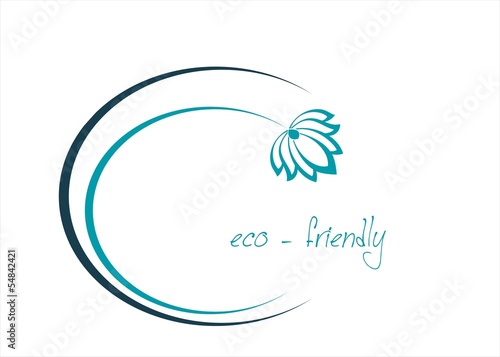 Fototapeta Naklejka Na Ścianę i Meble -  water lily , Buddha, Eco friendly business logo design
