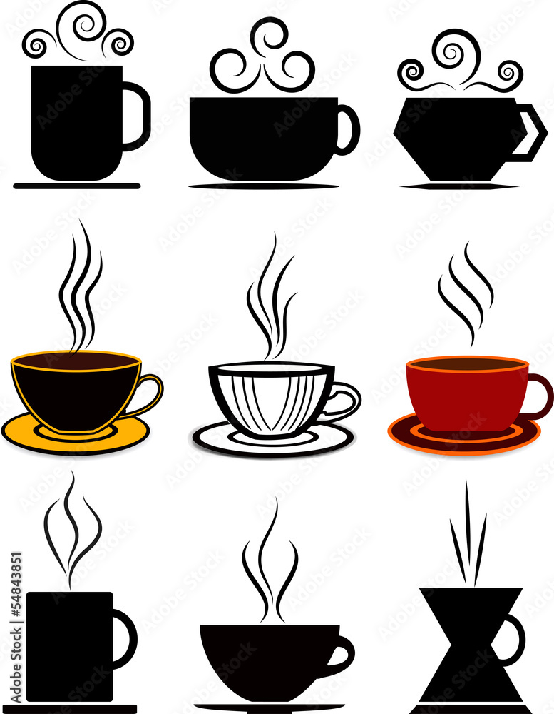 Coffee cups set