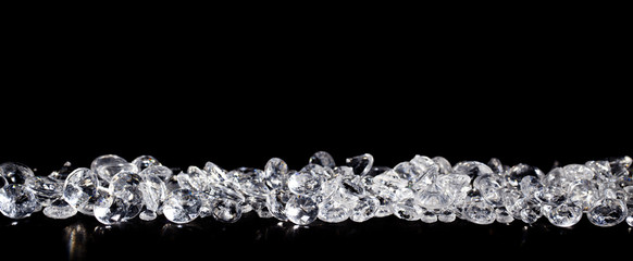 Diamonds on black background