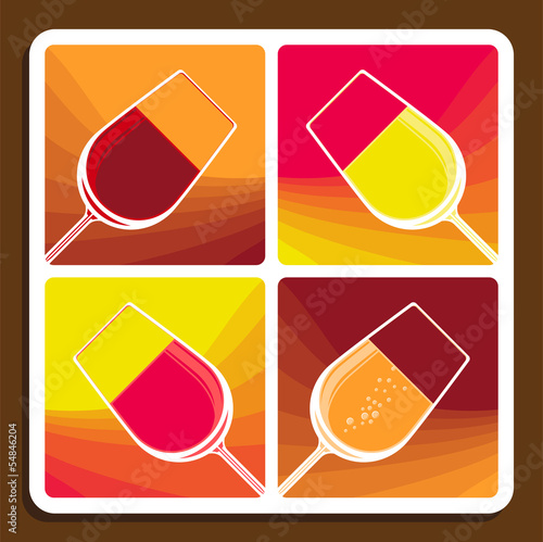 Wine collage showing different varieties