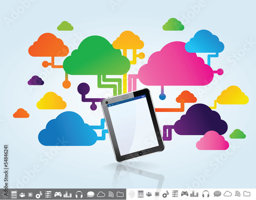 cloud et tablette tactile