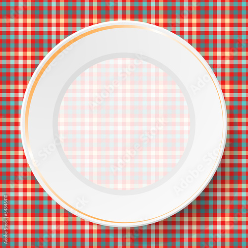 Image dishes on a napkin