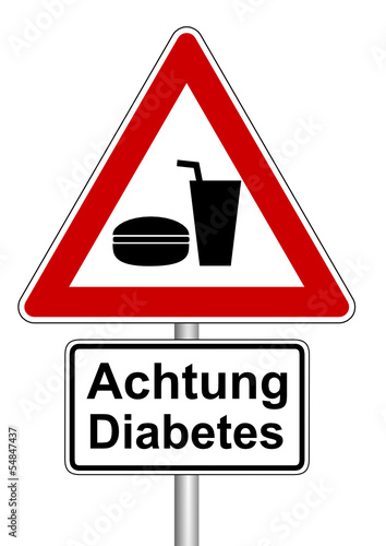 Schild Achtung Diabetes
