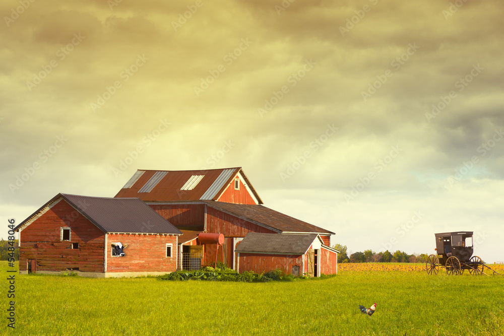 Pennsylvania Farmland With Rainy Sky Pennsylvania Farmland With Rainy Sky