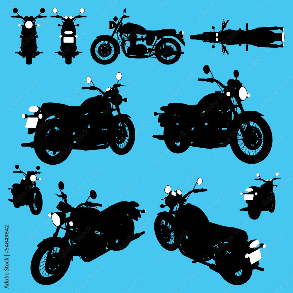 Fototapeta premium vector silhouette Motorcycle