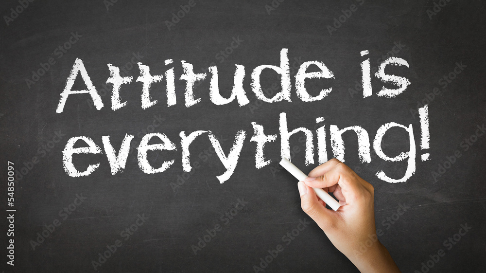 Attitude is everything Chalk Illustration Attitude is everything Chalk Illustration