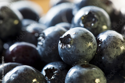 Group of Organic Blueberries