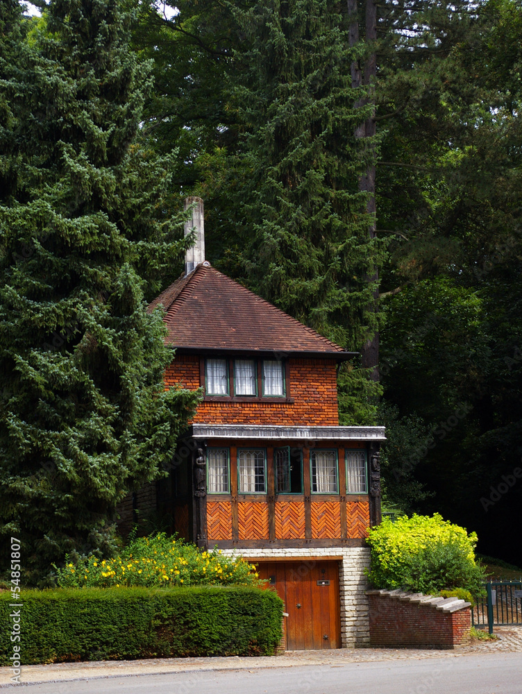 Maison unifamiliale de briques rouges. Maison unifamiliale de briques rouges.