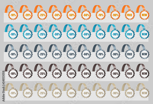 Set of Sale Tags. Vector illustration