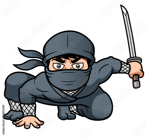 Vector illustration of Cartoon Ninja