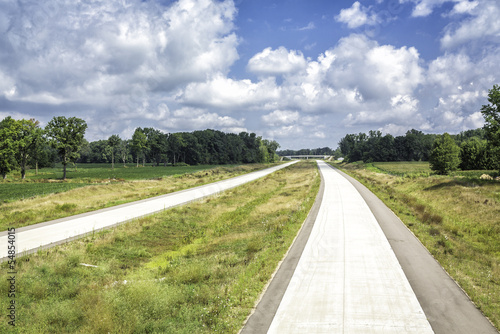 Empty highway at sunny day