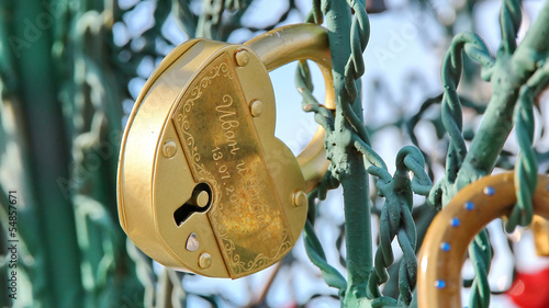 Tree of Love, Luzhkov Bridge. Moscow, Russia. photo