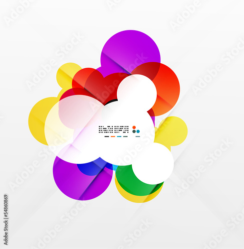 Colorful rainbow bubbles abstract background