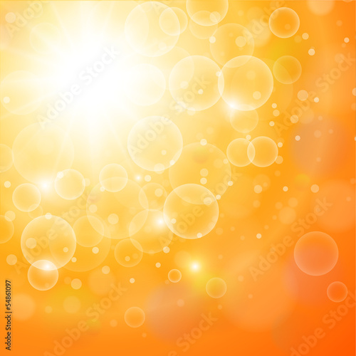 Abstract orange sunny background