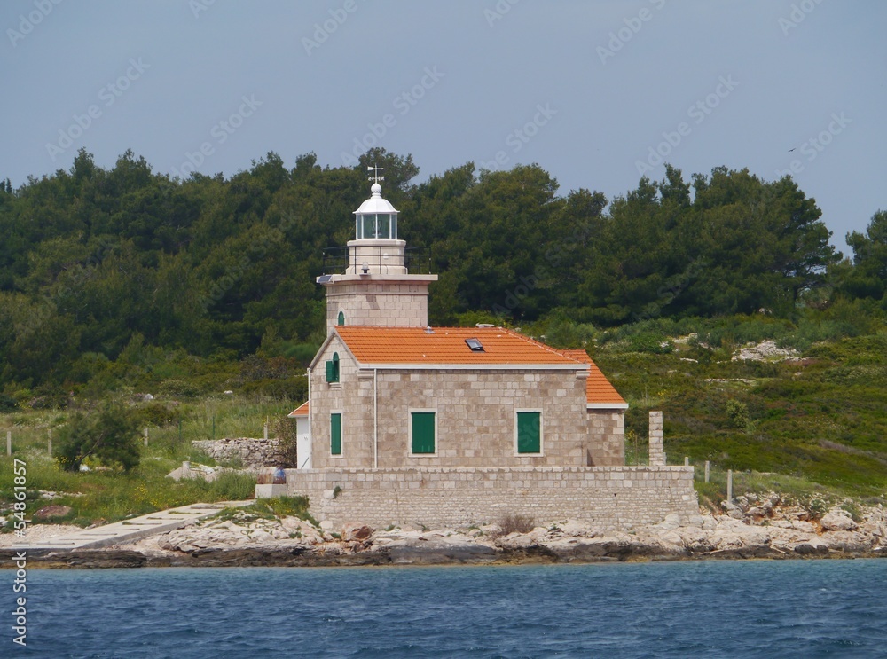 The Sucuraj lighthouse on the east point of the island Hvar