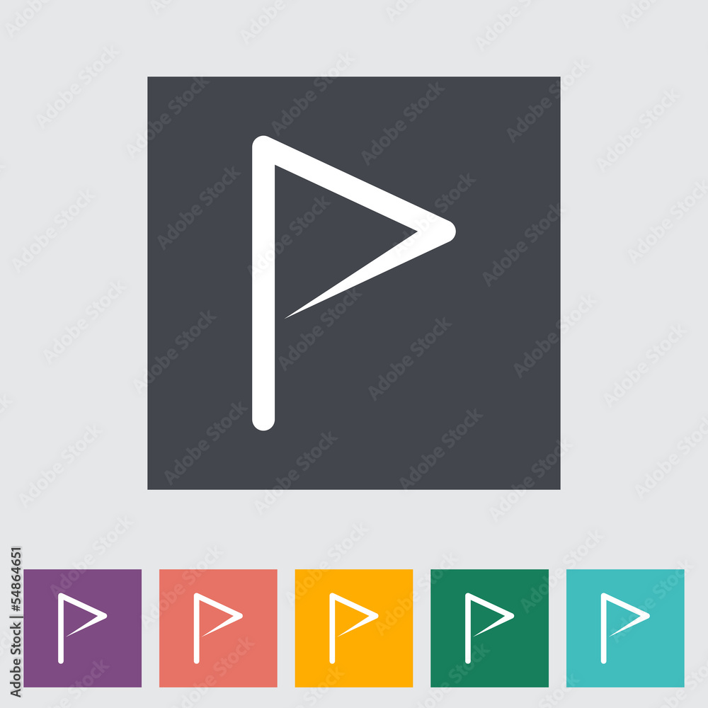 Flag flat single icon. Flag flat single icon.