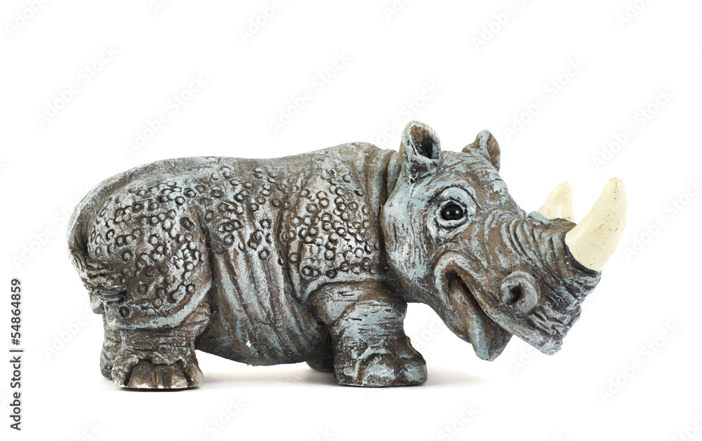 Fototapeta premium Rhinoceros rhino sculpture isolated