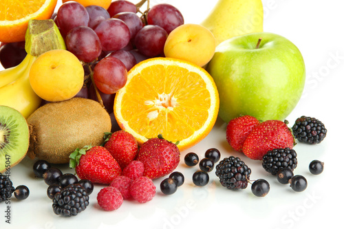 Fresh fruits and berries close up
