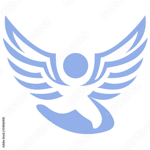 Engel - Flügel, Schweif und Beine als Logo