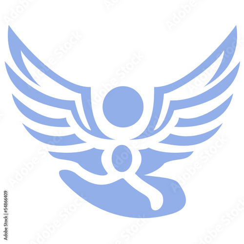 Engel als Logo  - Flügel und Schweif