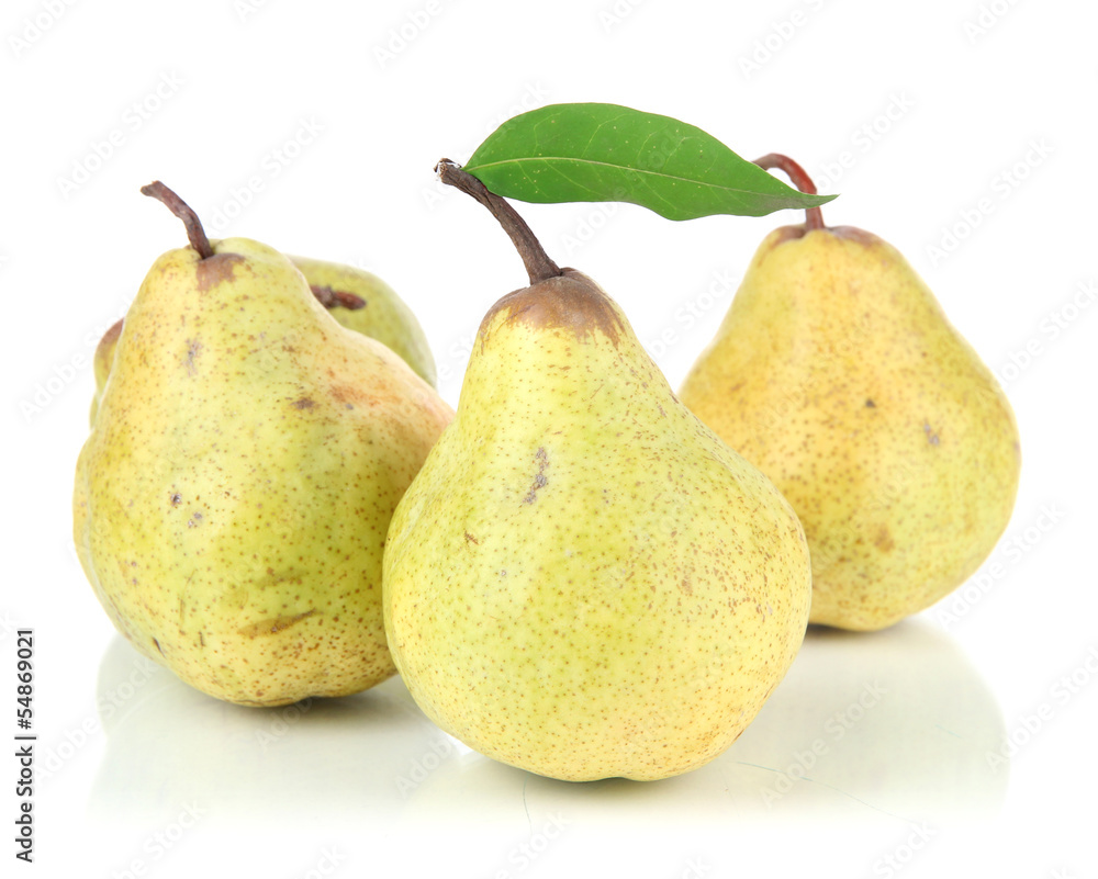 Pears isolated on white