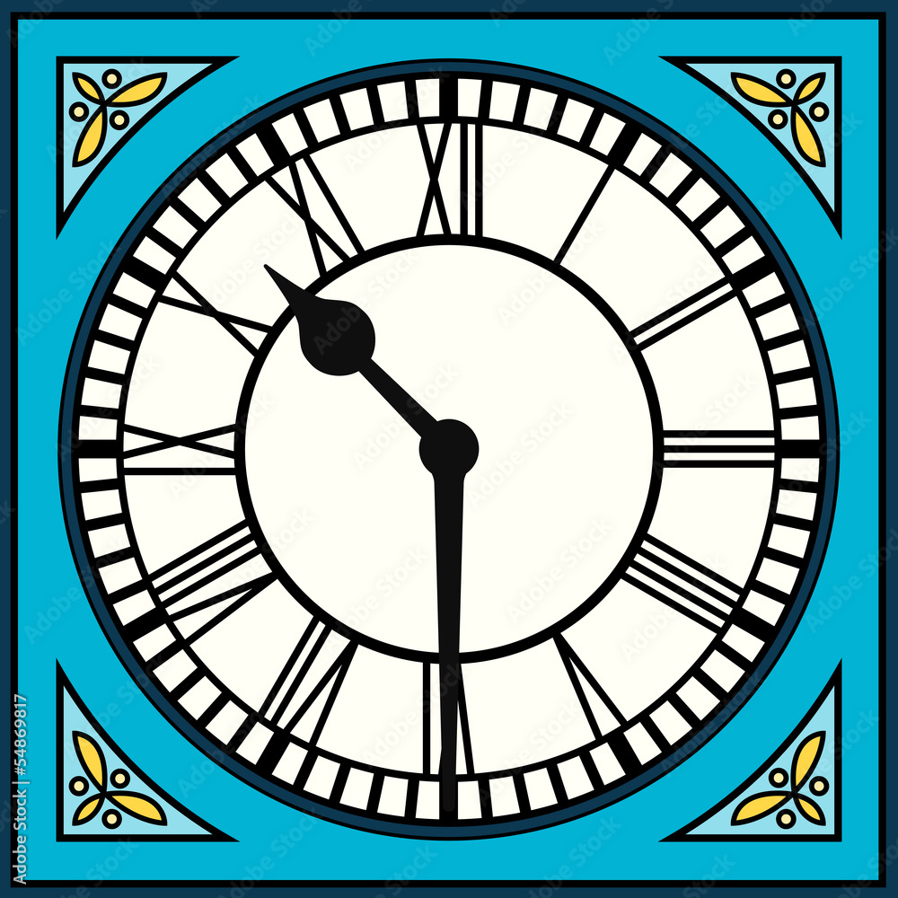 Vecteur Stock Roman Numeral Clock at Half Past Ten | Adobe Stock
