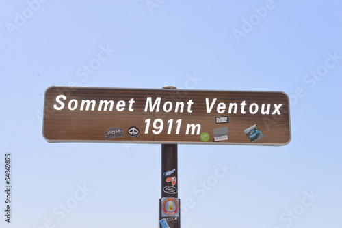 Sign on summit of Mont Ventoux
