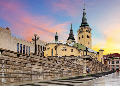 Zilina street - Trinity Cathedral  Slovakia