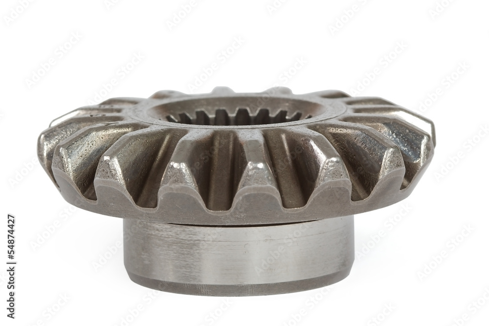 Conical pinion, isolation on a white background, with clipping p Conical pinion, isolation on a white background, with clipping p