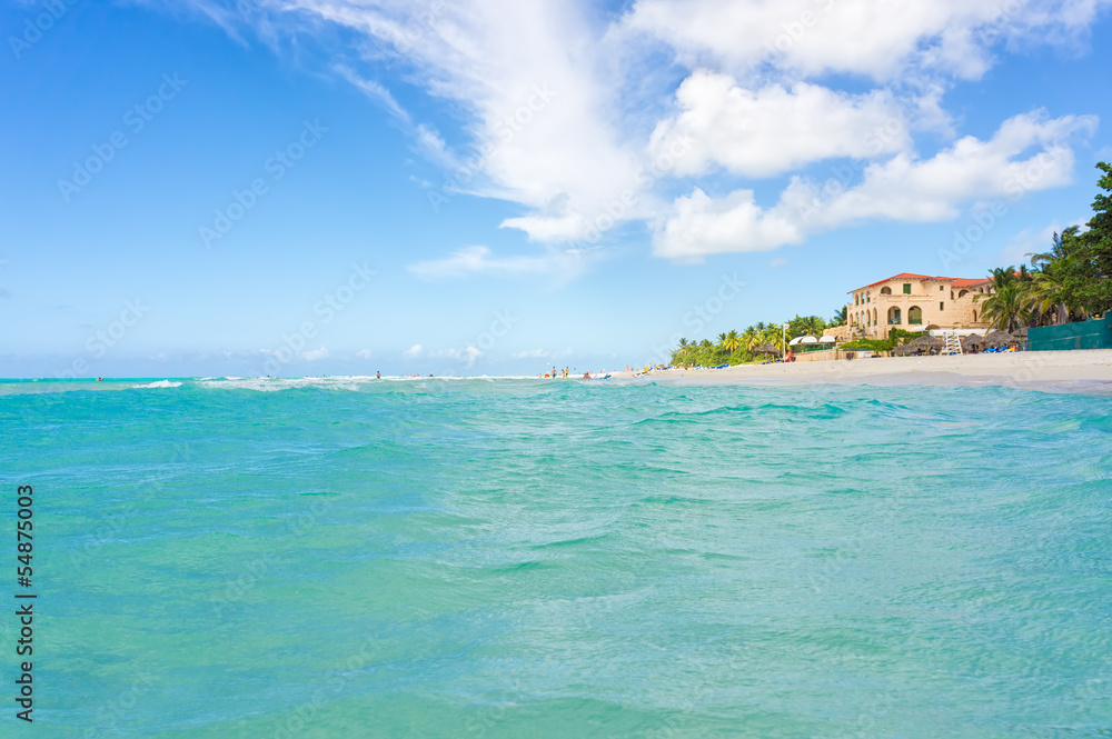 The beach of Varadero in Cuba