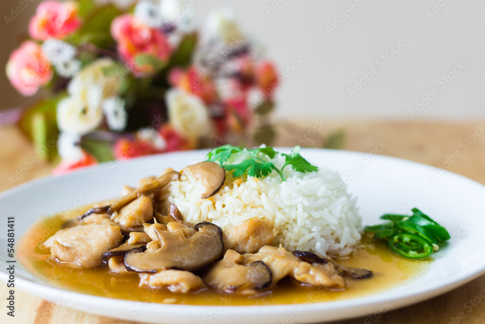 Mixed Seafood Basil with rice Mixed Seafood Basil with rice