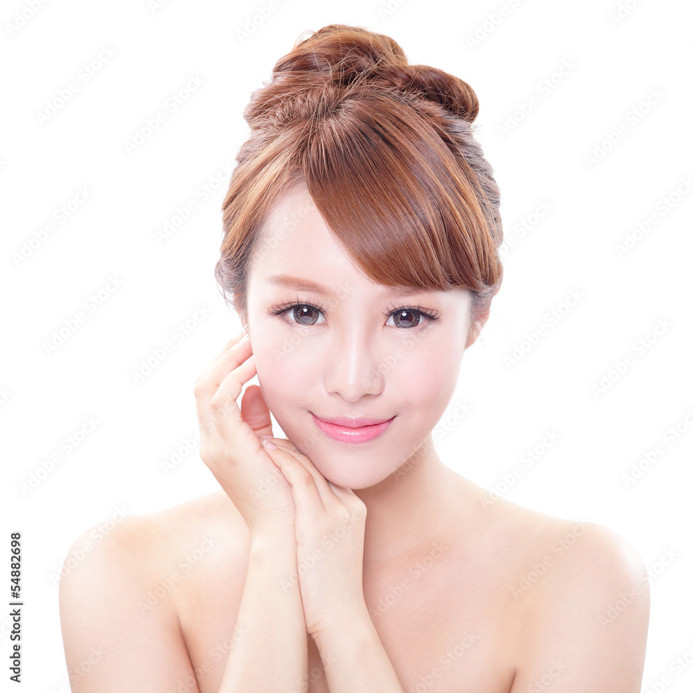 woman with beauty face and perfect skin