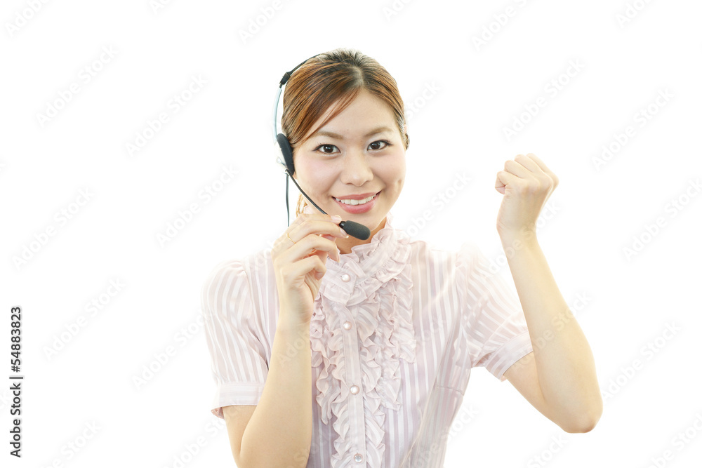 笑顔のオペレーター