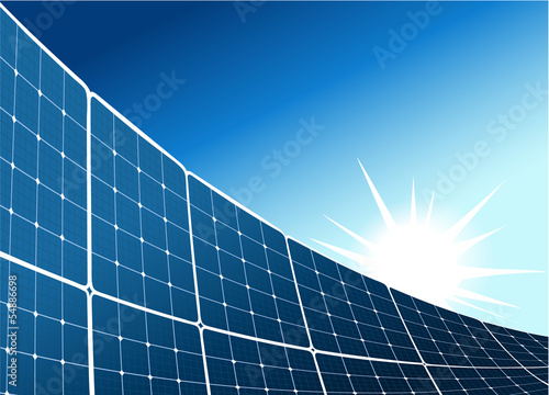 Solar collector installation outdoors