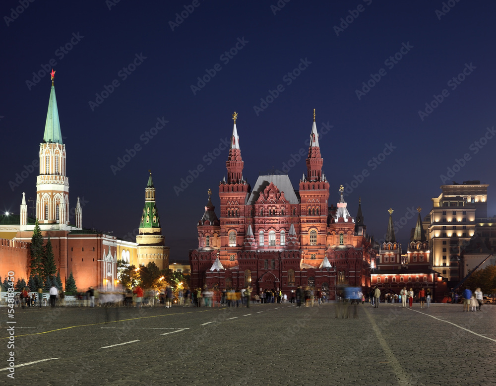 Kremlin and historical museum building on Red Square in Moscow. Kremlin and historical museum building on Red Square in Moscow.