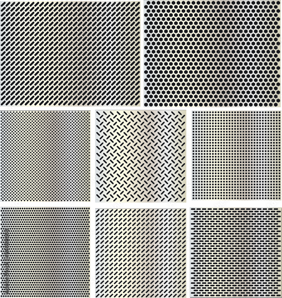 Metal texture set. Vector illustration. Metal texture set. Vector illustration.