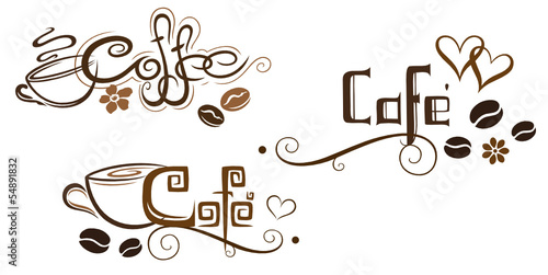 Kaffee, coffee, Kaffeetasse, Kaffeebohnen, Logos