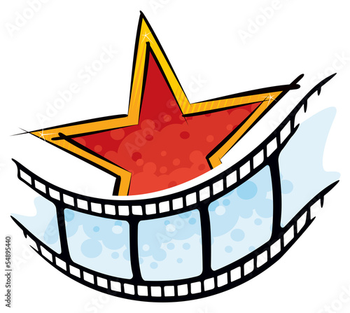 Movie symbol created in graffiti style
