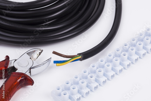 Seitenschneider Klemme und Kabel