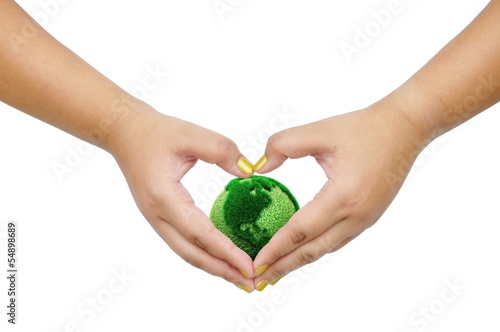 Hand make a heart.
