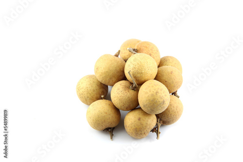 Longan resting on white background.