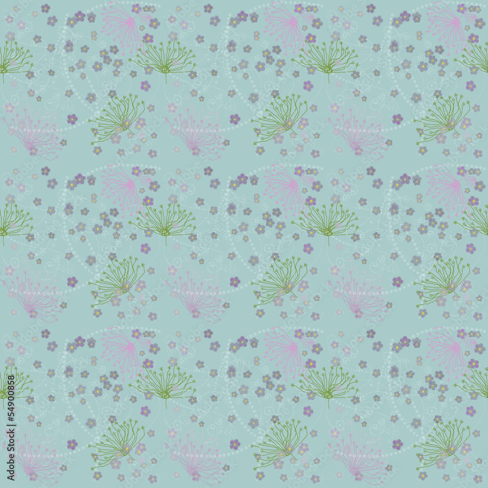 Seamless pattern of flowers