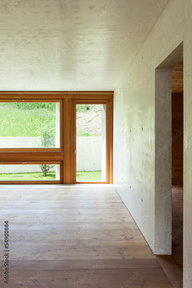 Fototapeta premium new apartment in cement and wood,room