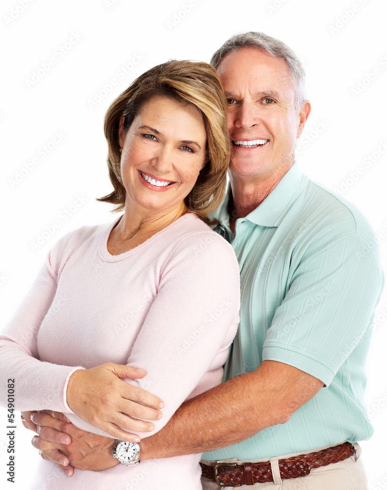 Happy senior couple in love. Happy senior couple in love.