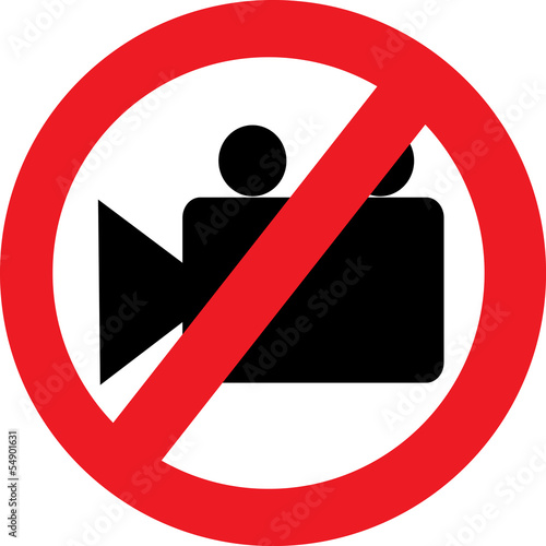 No camera vector sign